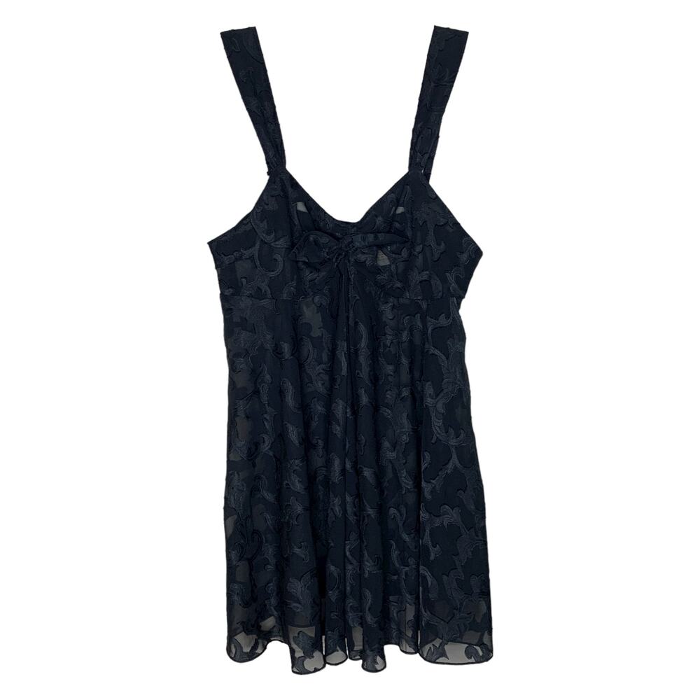 Victoria's Secret Vintage Gold Label Black Sheer Medium Babydoll